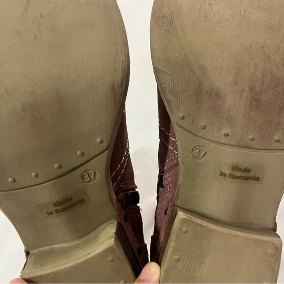 Sundance Suede Pink Western Slouchy Embroidered Leather Cowboy Ankle Boots 6.5 - Picture 12 of 12